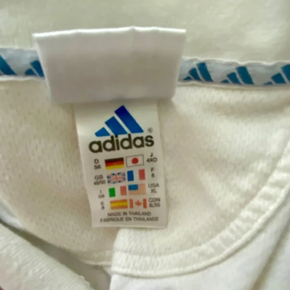 Adidas White Polo Shirt Mens Size XL